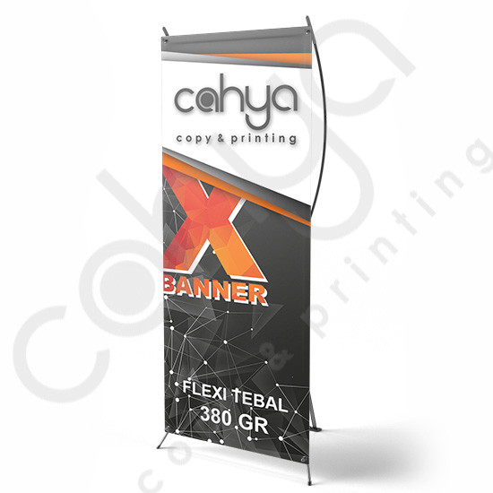 X Banner Flexi Tebal 160 cm x 60 cm