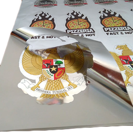 Cetak Stiker Metalic Silver