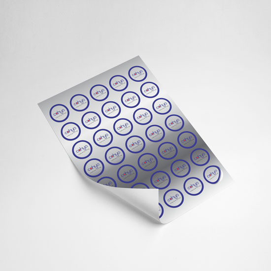 Cetak Stiker Metalic Silver