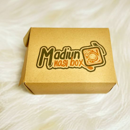 Packaging Box Kue/Makanan Craft + Print ( 14,5cm x 10,5cm x 6,5cm )