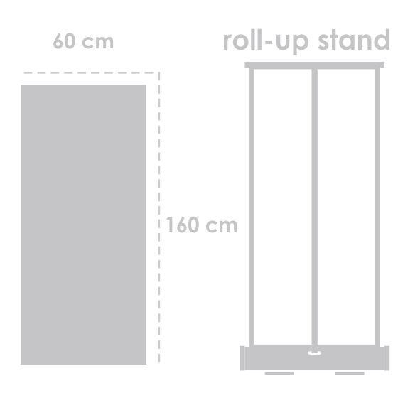 Roll Up PVC Banner 160 cm x 60 cm Texture