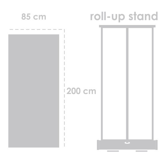 Roll Up PVC Banner 200 cm x 85 cm Texture