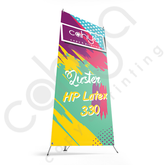 X Banner Luster 160 cm x 60 cm HP Latex 330 | Cahya Printing