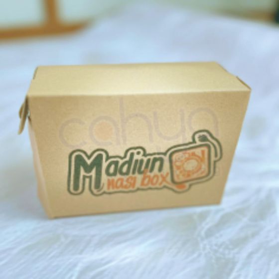 Packaging Box Kue/Makanan Craft + Print ( 14,5cm x 10,5cm x 6,5cm ...